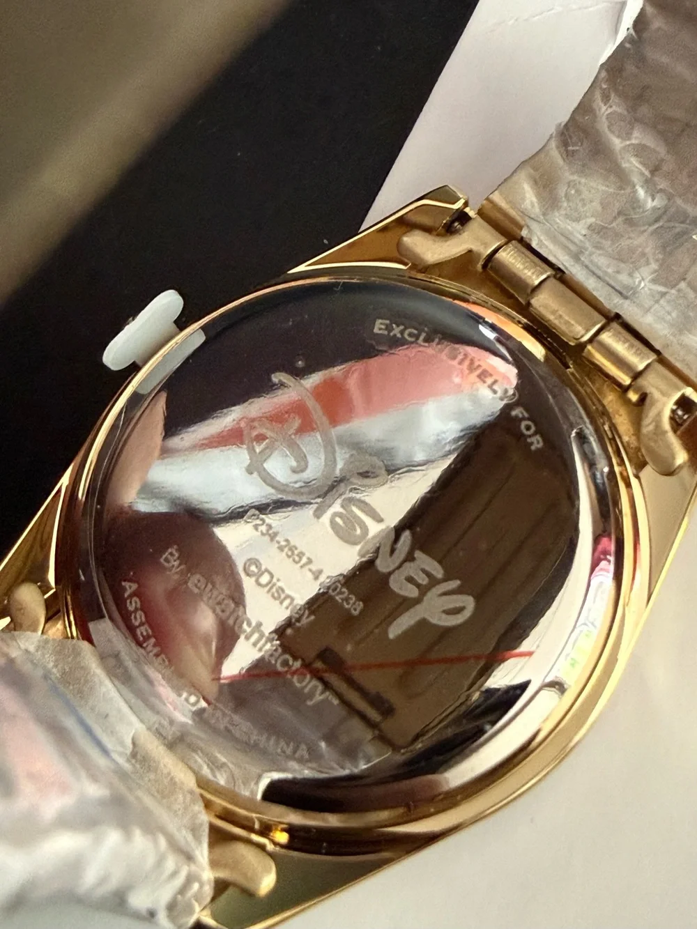 Disney Beauty and The Beast Gold-Tone Crystal Bezel Watch